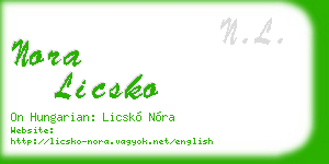 nora licsko business card